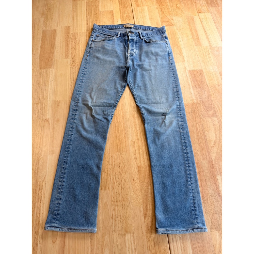 Burberry London England Mens Straight Leg Jeans Light Wash Blue 30x32 USA Made